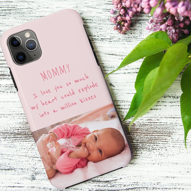Baby Girl Photo with Love You Message to Mommy Case-Mate iPhone Case (Creator Uploaded)