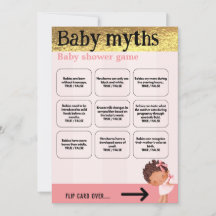 Baby Girl Pink and Gold Babyshower Game