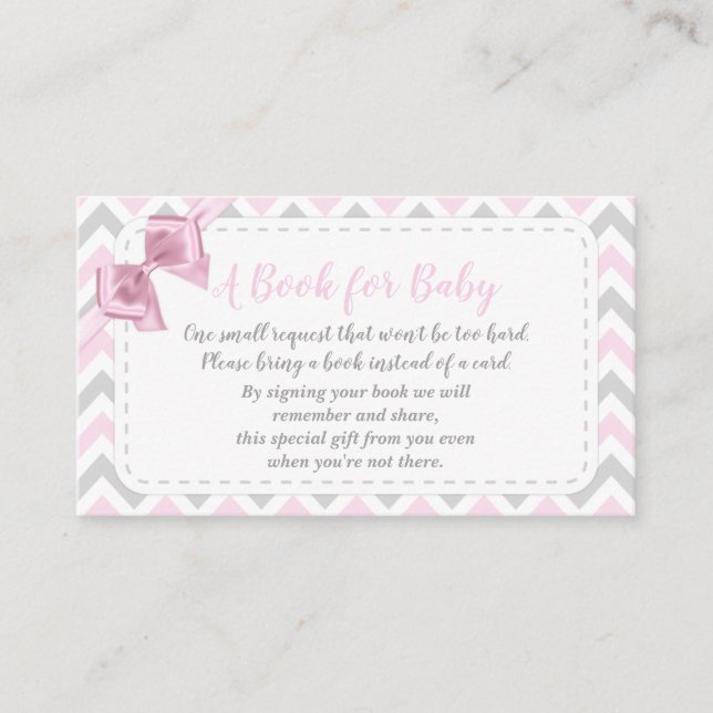 Baby Girl Pink Bow Apportez Une Carte De Livre Dou (Devant)