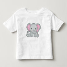Baby girl pink ears elephant T-Shirt