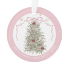 Baby Girl Pink First Christmas Photo