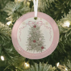Baby Girl Pink First Christmas Photo Ceramic