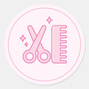 Baby girl pink Gender Reveal Party Classic Round Sticker