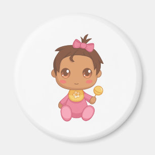 Baby Girl Pink Jumpsuit Magnet