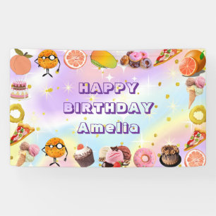 Baby girl Pink Magical Floral For kids Unicorn Banner