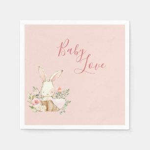 Baby Girl Pink Script Cute Elegant Baby Napkin