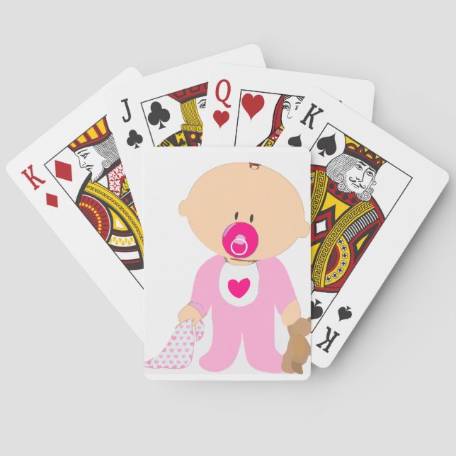 Baby Girl Playing Cards (Back)
