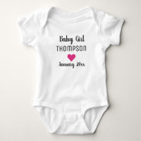 Baby Girl Pregnancy Announcement Pink Heart