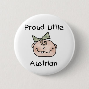 Baby Girl Proud Austrian 2 Inch Round Button