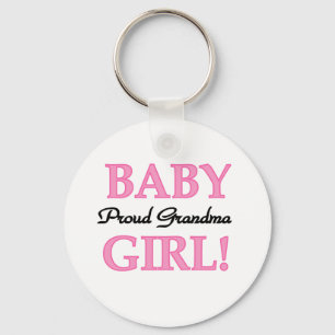 Baby Girl Proud Grandma  Keychain