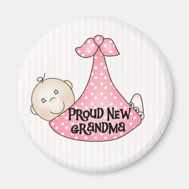Baby Girl Proud Grandma Magnet (Front)