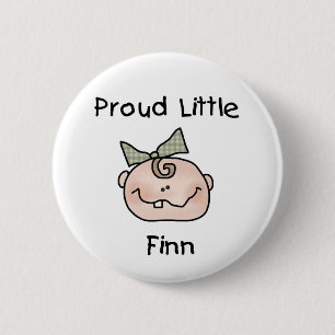 Baby Girl Proud Little Finn 2 Inch Round Button