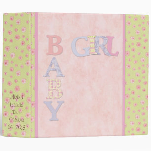 Baby Girl rose jaune gratte-ciel Classeur d'album 