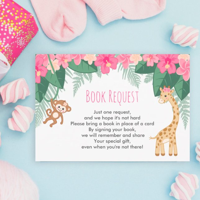 Baby Girl Safari Douche Baby Book Demande Carte (Créateur téléchargé)