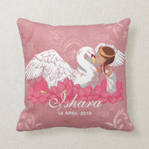 Baby Girl Saraswati with White Swan and lotus