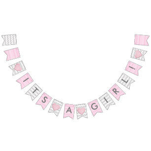Baby Girl Shower Beautiful Country Party Bunting Flags