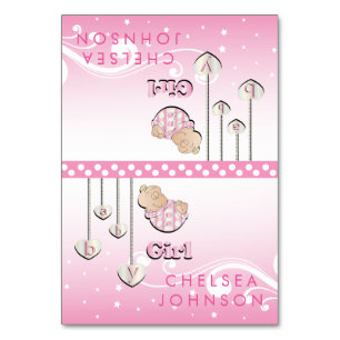 Baby Girl Shower   Place Cards