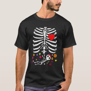 Baby Girl Skeleton Pregnancy Announcement X Ray Ha T-Shirt