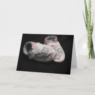 baby girl slippers card