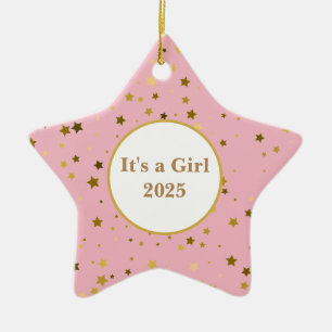 Baby Girl Star Ornament