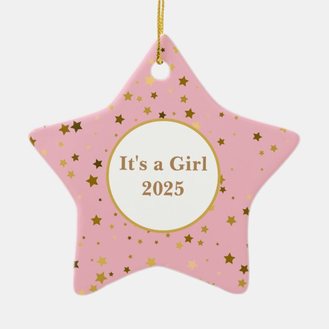 Baby Girl Star Ornament  (Front)