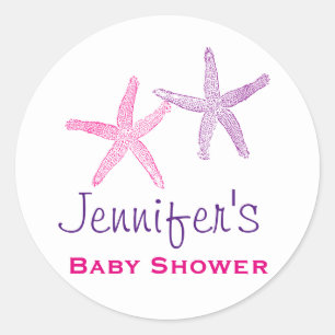 Baby Girl Starfish Stickers Douche simple