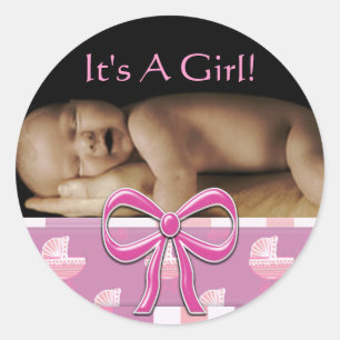 Baby Girl Stickers with your baby photo