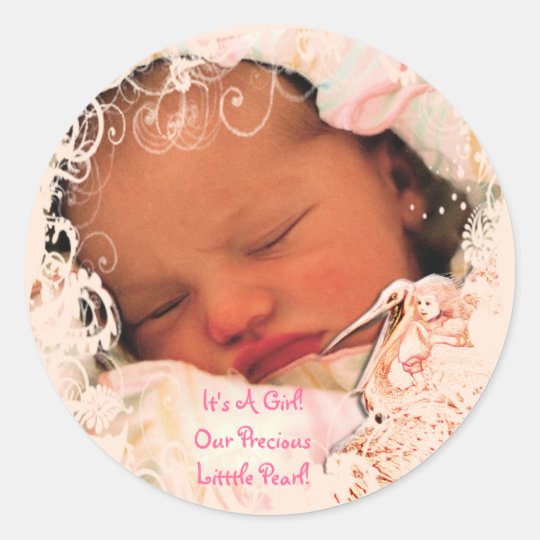 Baby Girl Stickers with your baby photo
