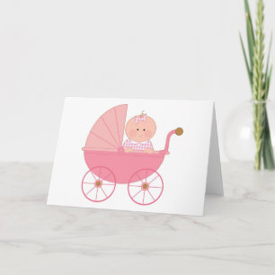 Baby Girl Stroller Card