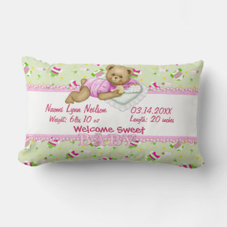 Baby Girl Teddy Bear Pillow 2