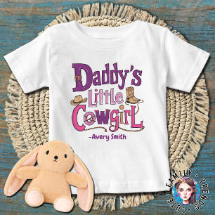 Baby Girl Toddler Daddy's Little Cowgirl T-Shirt