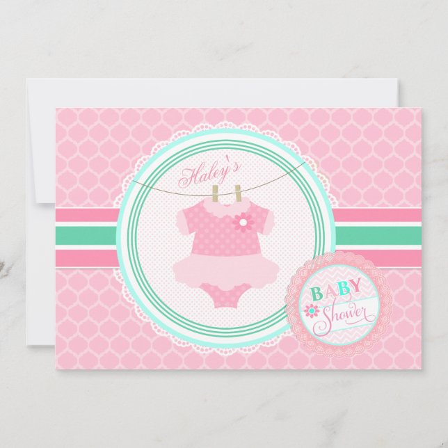 Baby Girl Tutu Shower Invitation (Dos)