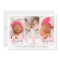 Baby Girl Twins Pretty in Pink Birth Announcement