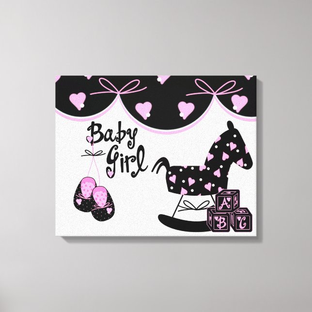 Baby Girl Wrapped Canvas (Front)