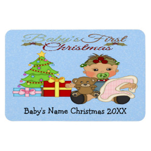 Baby Girl's 1st Christmas Flex Magnets
