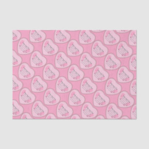 Baby Girls Birth-Footprint Heart Tissue Paper