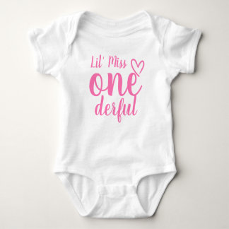 Baby Girls First Birthday "Miss Onederful" Shirt