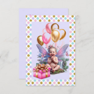 Baby Girl's First Birthday Party Invitation