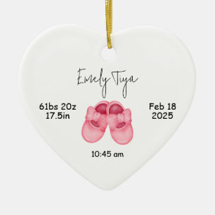 Baby Girl's First Christmas Ornament, First  Ceramic Ornament