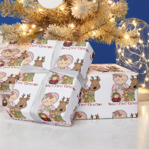 Baby Girls First Christmas Wrapping paper