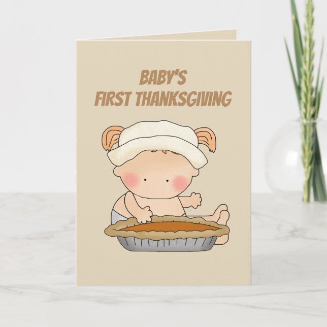 Baby girls first Thanksgiving ajouter carte de mes (Devant)