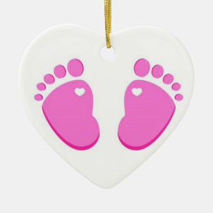 ***BABY GIRL'S FOOTPRINTS*** CHRISTMAS ORNAMENT