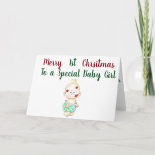 *** BABY GIRL'S*** HAVE ***1st CHRISTMAS*** Holiday Card