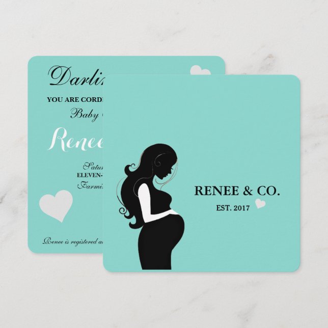 Baby Glam Shower Celebration Sprinkle Party Invitation (Front/Back)