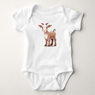 Baby Goat Cute Farm Animal Baby Bodysuit