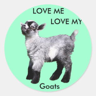 Baby Goat, Love Me Love My Goats Stickers