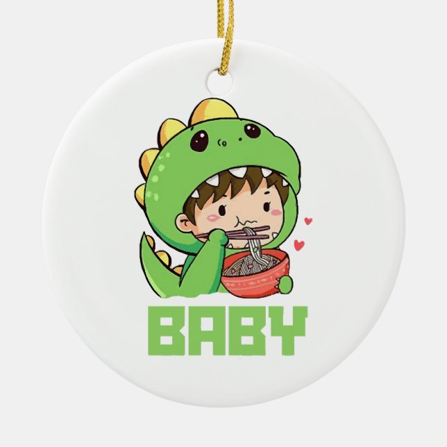 baby godzilla ceramic ornament (Front)