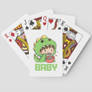 baby godzilla playing cards