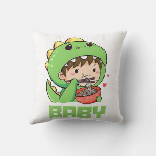 baby godzilla throw pillow