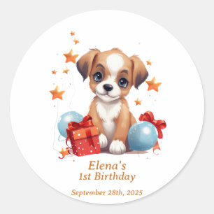 Baby Golden Star: Birthday Party Sticker